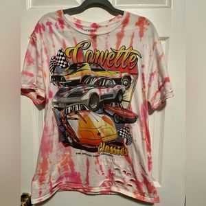 Corvette Tye Dye Pink T -Shirt